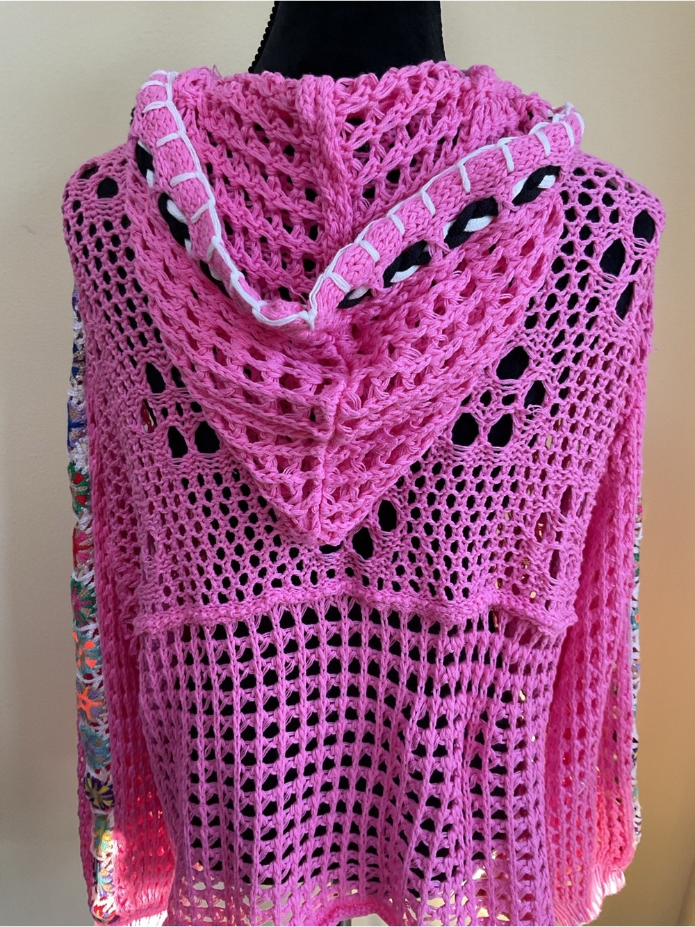 New POL Crochet Zip Front Cardigan Hoodie - Picture 7 of 9